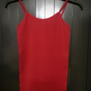 Red Sleeveless Cami Tank Top Camisole